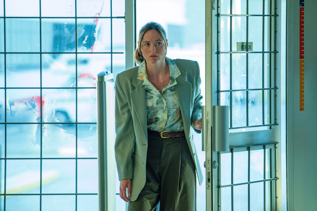 This image released by A24 shows Renate Reinsve in a scene from "Backrooms." (A24 via AP)