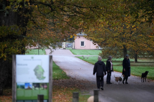 The entrance near to the Royal Lodge is seen following the announcement that Prince Andrew will be stripped of his titles and leave the 30-room mansion he has occupied for more than 20 years in Windsor, England, Friday, Oct. 31, 2025.(AP Photo/Alastair Grant) The entrance near to the Royal Lodge is seen following the announcement that Prince Andrew will be stripped of his titles and leave the 30-room mansion he has occupied for more than 20 years in Windsor, England, Friday, Oct. 31, 2025.(AP Photo/Alastair Grant)