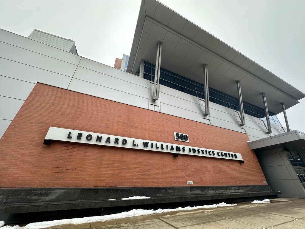 The Leonard L. Williams Justice Center in Wilmington, Del., is shown, on Tuesday, Feb. 17, 2026. (AP Photo/Tassanee Vejpongsa)