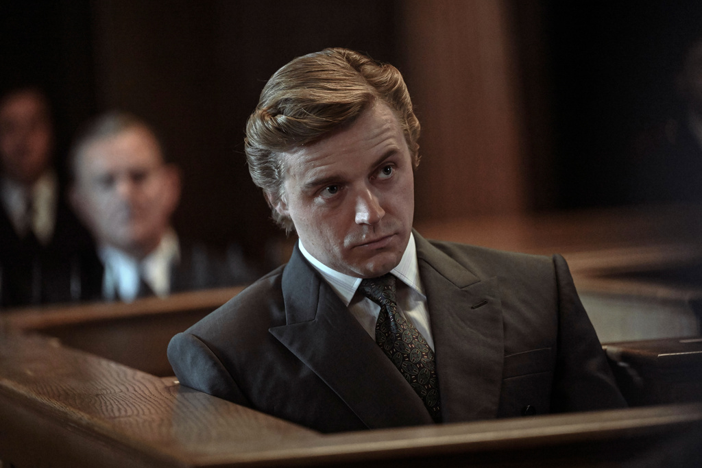 This image released by PBS Masterpiece shows Jack Lowden in a scene from "The Gold." (Sally Mais/All3Media and Masterpiece via AP)