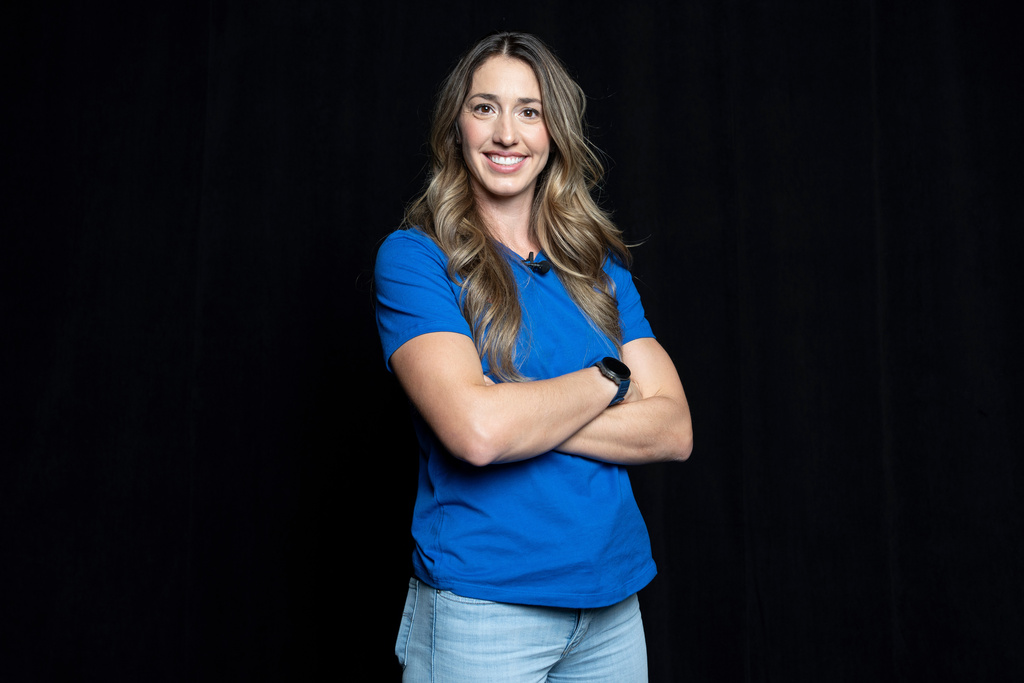 Olympic hopeful U.S. biathlete Deedra Irwin poses for a photo during Team USA Media Summit, Wednesday, Oct. 29, 2025, in New York. (AP Photo/Yuki Iwamura)