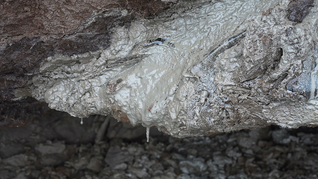 FILE - Permafrost melts on the coast in Newtok, Alaska, Aug. 16, 2024. (AP Photo/Rick Bowmer, File)