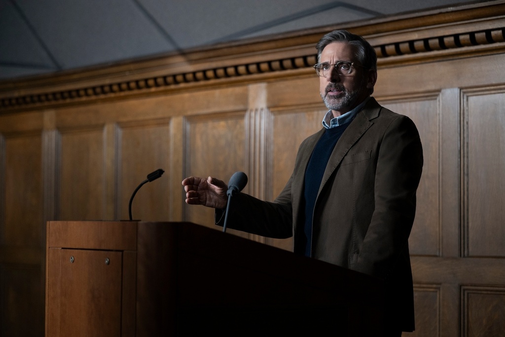 This image released by HBO shows Steve Carell in a scene from "Rooster." (HBO via AP)