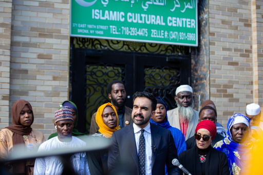 New York City Democratic mayoral candidate Zohran Mamdani speaks at the Islamic Cultural Center of the Bronx mosque in New York on Friday, Oct. 24, 2025. (AP Photo/Ted Shaffrey) New York City Democratic mayoral candidate Zohran Mamdani speaks at the Islamic Cultural Center of the Bronx mosque in New York on Friday, Oct. 24, 2025. (AP Photo/Ted Shaffrey)