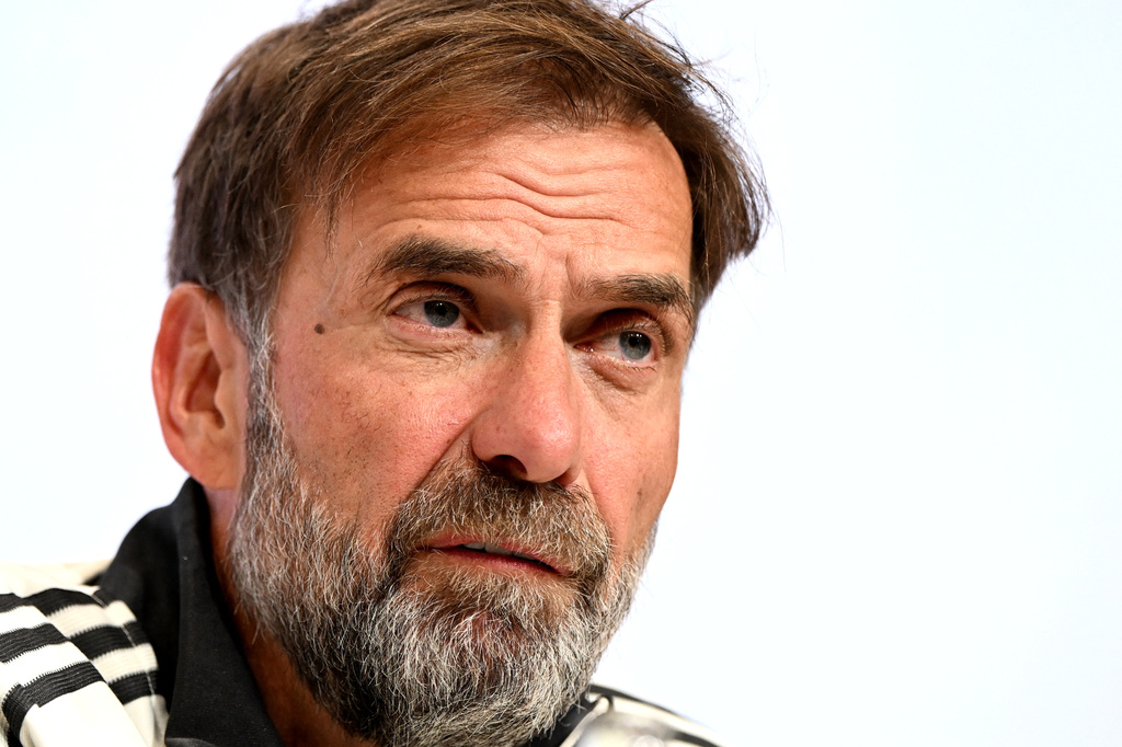 Germany's coach Jurgen Klopp speaks during a press conference, Wednesday, Sept. 30, 2026, in Herzogenaurach, Germany, ahead of their Nations League soccer match against Serbia . (Sven Hoppe/dpa via AP)