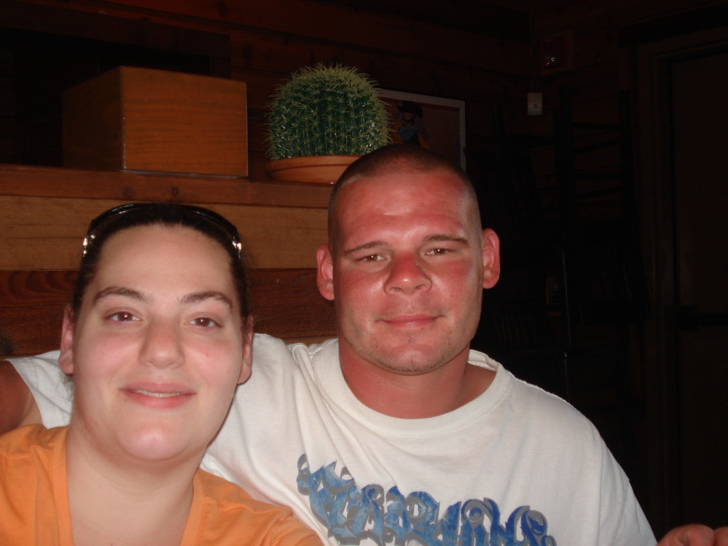 In a 2019 photo in Danvers, Mass., Sean Therrien and his fiance, Becky Carp, are pictured. (Becky Carp via AP)