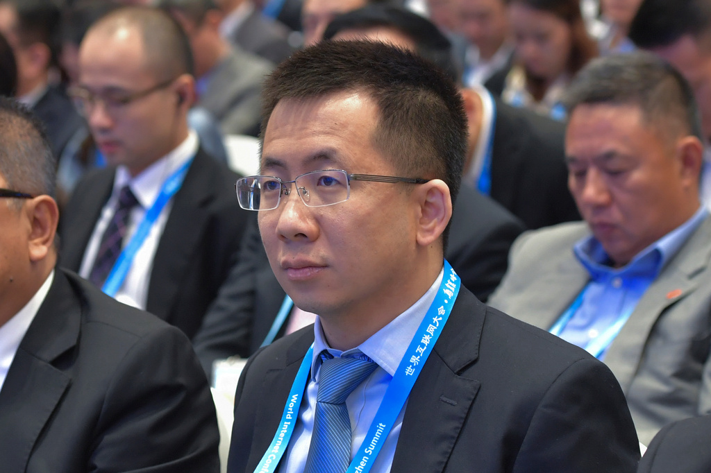 Zhang Yiming, founder of ByteDance attends the opening ceremony of the 5th World Internet Conference in Wuzhen in east China's Zhejiang province on Nov. 7, 2018. (Chinatopix Via AP)
