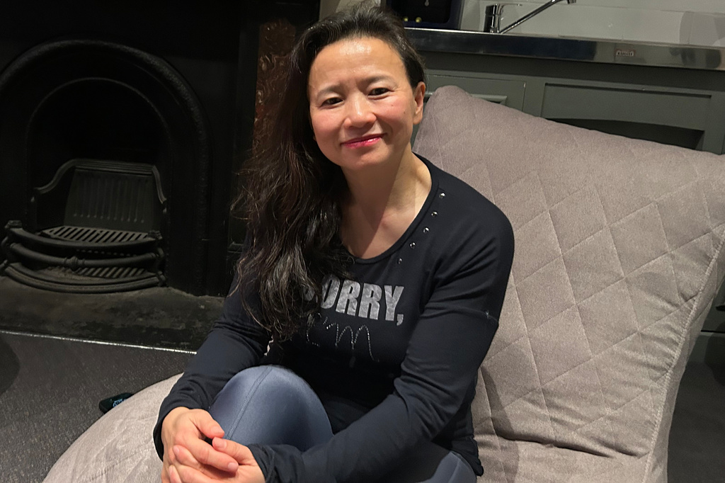 Cheng Lei poses for a photo at the Arts House performance space at the North Melbourne Town Hall in Melbourne, Australia, April 29, 2026. (AP Photo/Rod McGuirk)