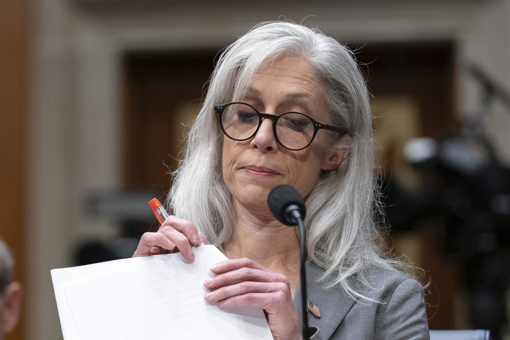 Former Centers for Disease Control and Prevention Director Susan Monarez testifies before the Senate Committee on Health, Education, Labor, and Pensions hearing to examine reviewing recent events at the Centers for Disease Control and Prevention and implications for children's health on Capitol Hill, in Washington, Wednesday, Sept. 17, 2025. (AP Photo/Jose Luis Magana)