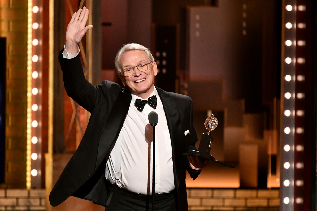 FILE - Bob Mackie accepts the award for best costume design of a musical for "The Cher Show" at the 73rd annual Tony Awards in New York on June 9, 2019. (Photo by Charles Sykes/Invision/AP, File)