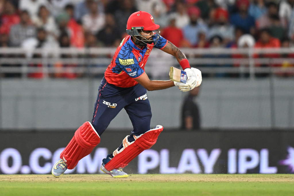 Punjab Kings' captain Shreyas Iyer bats during the Indian Premier League cricket match between Punjab Kings and Sunrisers Hyderabad in New Chandigarh, India, Saturday, April 11, 2026. (AP Photo)