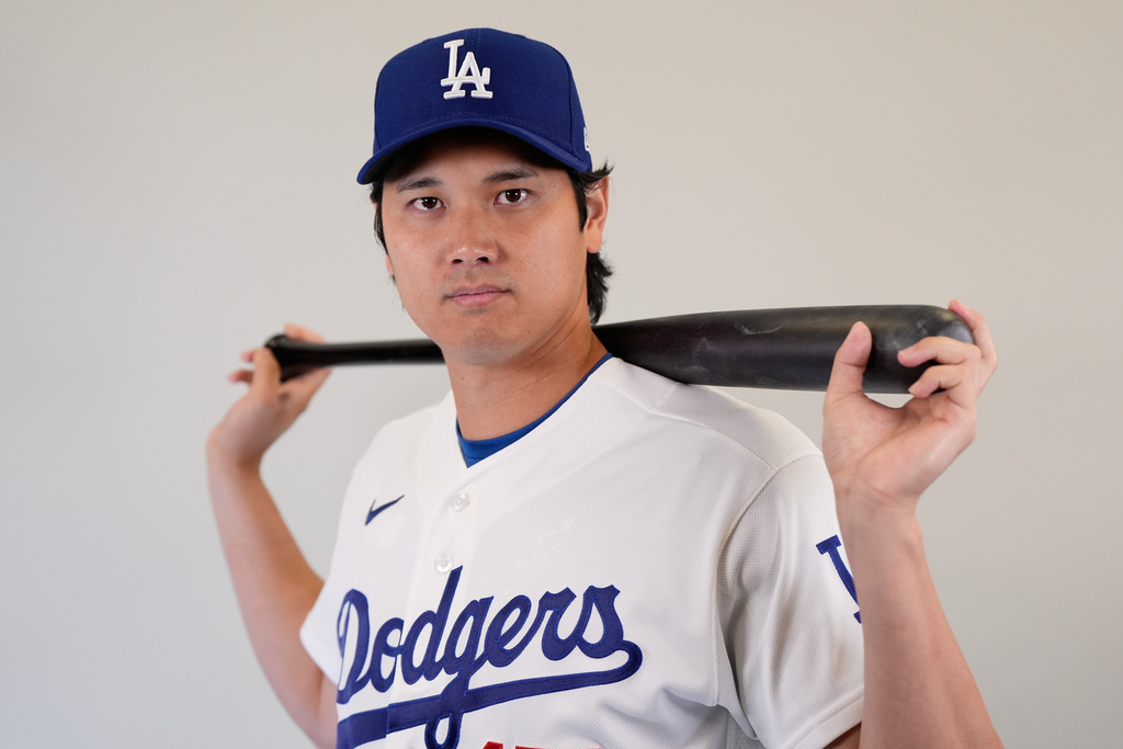 This is a 2026 photo of Shohei Ohtani of the Los Angeles Dodgers baseball team. The images reflects the Los Angeles Dodgers active roster as of Thursday, Feb. 19, 2026, in Phoenix, when this image was taken. (AP Photo/Brynn Anderson)