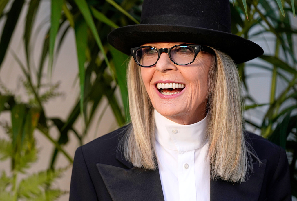 FILE - Diane Keaton appears at the Ralph Lauren Spring 2023 Fashion Experience in Pasadena, Calif., on Oct. 13, 2022. (AP Photo/Chris Pizzello, File)