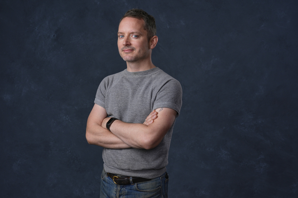 FILE - Elijah Wood poses for a portrait to promote "The Toxic Avenger" during Comic-Con International on Thursday, July 24, 2025, in San Diego. (AP Photo/Chris Pizzello, File)
