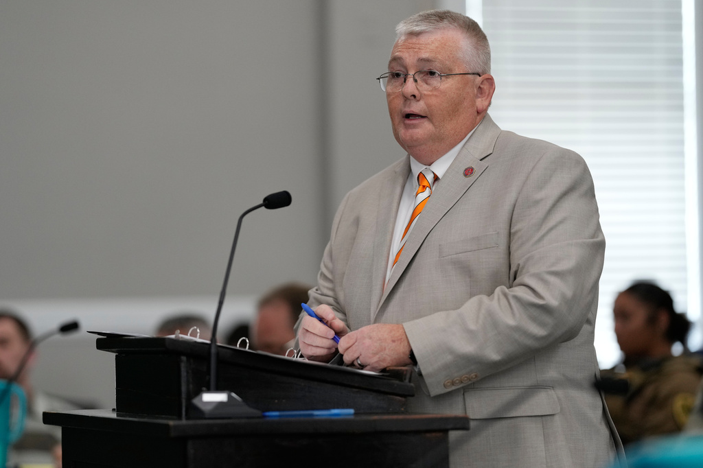 FILE - District Attorney General Danny Goodman speaks in court on Thursday, Sept. 4, 2025, in Tiptonville, Tenn. (AP Photo/George Walker IV, Pool, File)