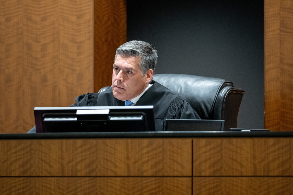 Judge Tony Graf in 4th District Court presides over a hearing for Tyler Robinson, accused in the fatal shooting of Charlie Kirk, in 4th District Court in Provo, Utah, on Friday, April 17, 2026. (Trent Nelson /The Salt Lake Tribune via AP, Pool)