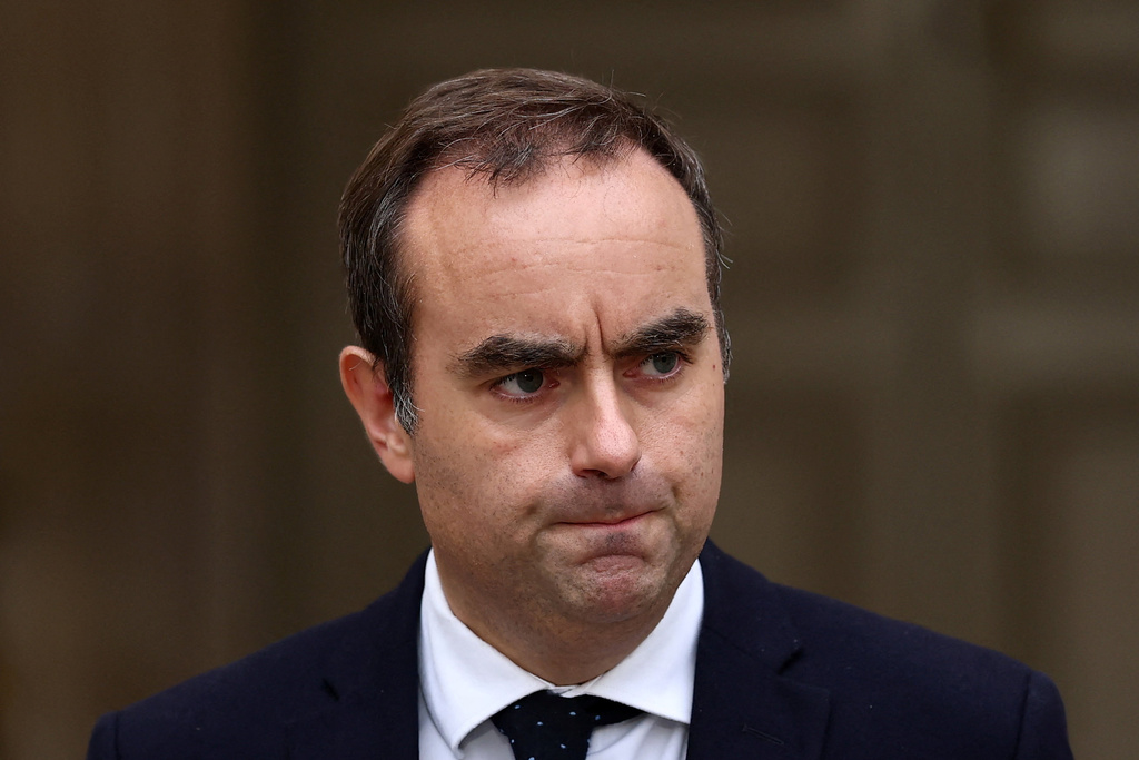 French outgoing Prime Minister Sebastien Lecornu, who resigned just a day after naming his government, arrives to deliver his statement at the Hotel Matignon in Paris, Monday, Oct. 6, 2025. (Stephane Mahe/Pool via AP)