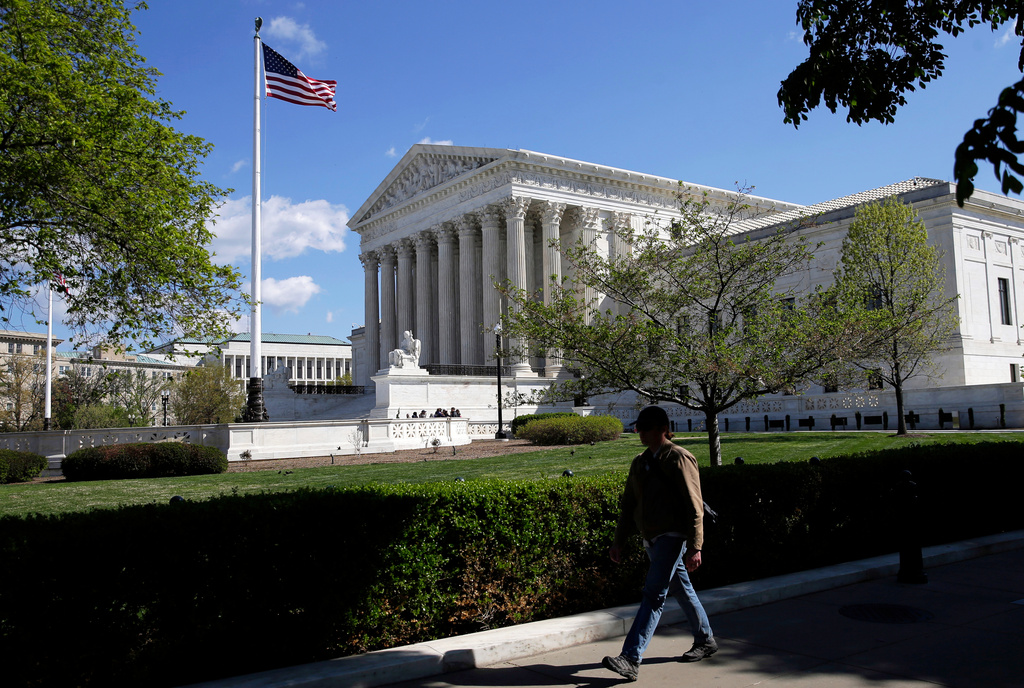 The U.S. Supreme Court is seen in Washington, Tuesday, April 7, 2026, in Washington. (AP Photo/Rahmat Gul)