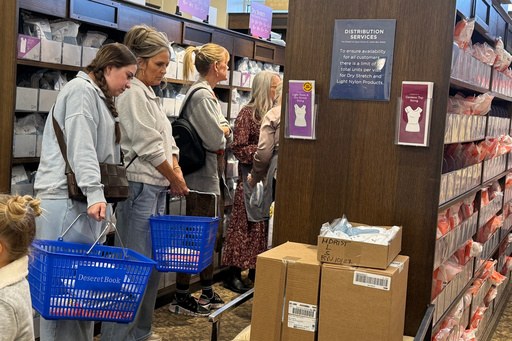 Members of The Church of Jesus Christ of Latter-day Saints shop for new sleeveless sacred garments at Deseret Book in Salt Lake City on Tuesday, Oct. 28, 2025. (AP Photo/Hannah Schoenbaum) Members of The Church of Jesus Christ of Latter-day Saints shop for new sleeveless sacred garments at Deseret Book in Salt Lake City on Tuesday, Oct. 28, 2025. (AP Photo/Hannah Schoenbaum)