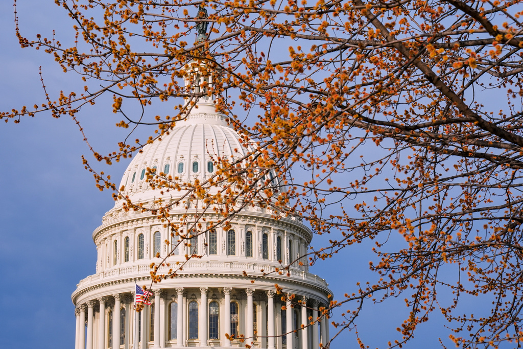 The U.S. Capitol photographed Wednesday, March 11, 2026, in Washington. (AP Photo/Mariam Zuhaib)
