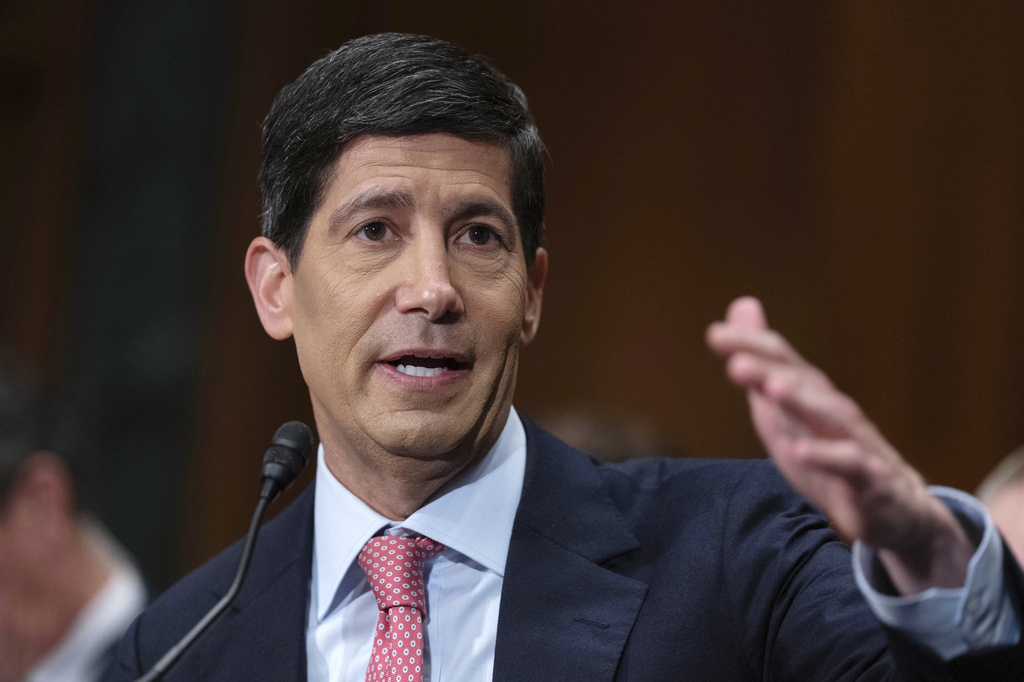 Federal Reserve Chairman Kevin Warsh testifies before the Senate Banking, Housing and Urban Affairs Committee to deliver the semiannual monetary policy report to congress, on Capitol Hill, Wednesday, July 15, 2026, in Washington. (AP Photo/Jose Luis Magana)