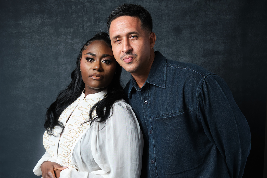 Walter Thompson-Hernandez,right, and Danielle Brooks pose for a portrait to promote "If I Go They Will Miss Me" on Friday, Sept. 11, 2026, in Los Angeles. (Photo by Birdie Thompson/Invision/AP)