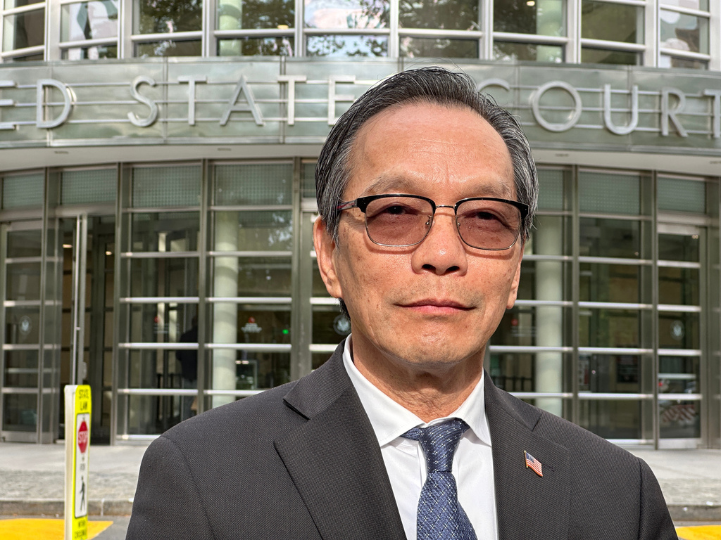 Lu Jianwang leaves a U.S. courthouse in Brooklyn, New York on Wednesday, May 13, 2026, following his conviction of acting as an illegal foreign agent for China. (AP Photo/Michael R. Sisak)
