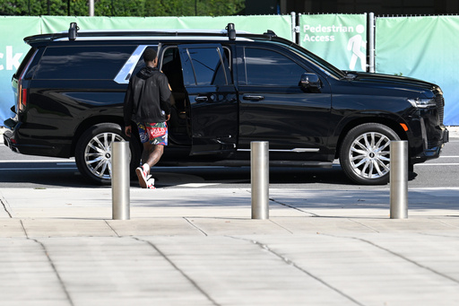 Miami Heat guard Terry Rozier gets into a limousine after leaving the federal courthouse through a side door after his arraignment, Thursday, Oct. 23, 2025, in Orlando, Fla. (AP Photo/Phelan M. Ebenhack) Miami Heat guard Terry Rozier gets into a limousine after leaving the federal courthouse through a side door after his arraignment, Thursday, Oct. 23, 2025, in Orlando, Fla. (AP Photo/Phelan M. Ebenhack)