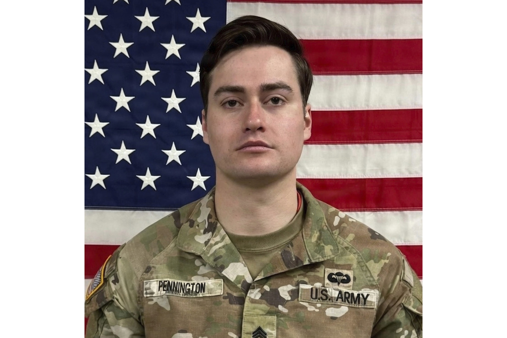 This image provided by the U.S. Army shows U.S. Army Sgt. Benjamin N. Pennington, 26, of Glendale, Ky. (U.S. Amy via AP)