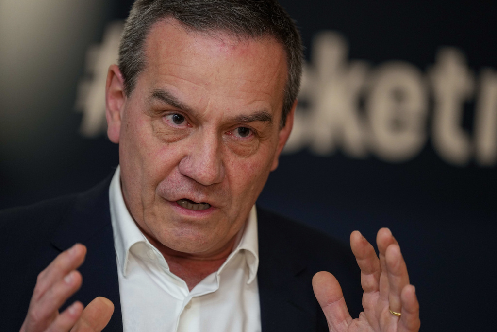 ArianeGroup Chief Technical Officer Hervé Gilibert talks to the Associated Press, in Paris, Wednesday, Feb. 4, 2026. (AP Photo/Thibault Camus)