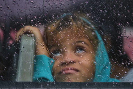 A girl looks out a rain-splattered bus window as she is evacuated before the arrival of Hurricane Melissa in Canizo, a community in Santiago de Cuba, Tuesday, Oct. 28, 2025. (AP Photo/Ramón Espinosa) A girl looks out a rain-splattered bus window as she is evacuated before the arrival of Hurricane Melissa in Canizo, a community in Santiago de Cuba, Tuesday, Oct. 28, 2025. (AP Photo/Ramón Espinosa)