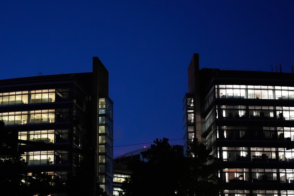 Buildings at the U.S. Centers for Disease Control and Prevention headquarters are seen in Atlanta, on Wednesday, Aug. 27, 2025. (AP Photo/Brynn Anderson)
