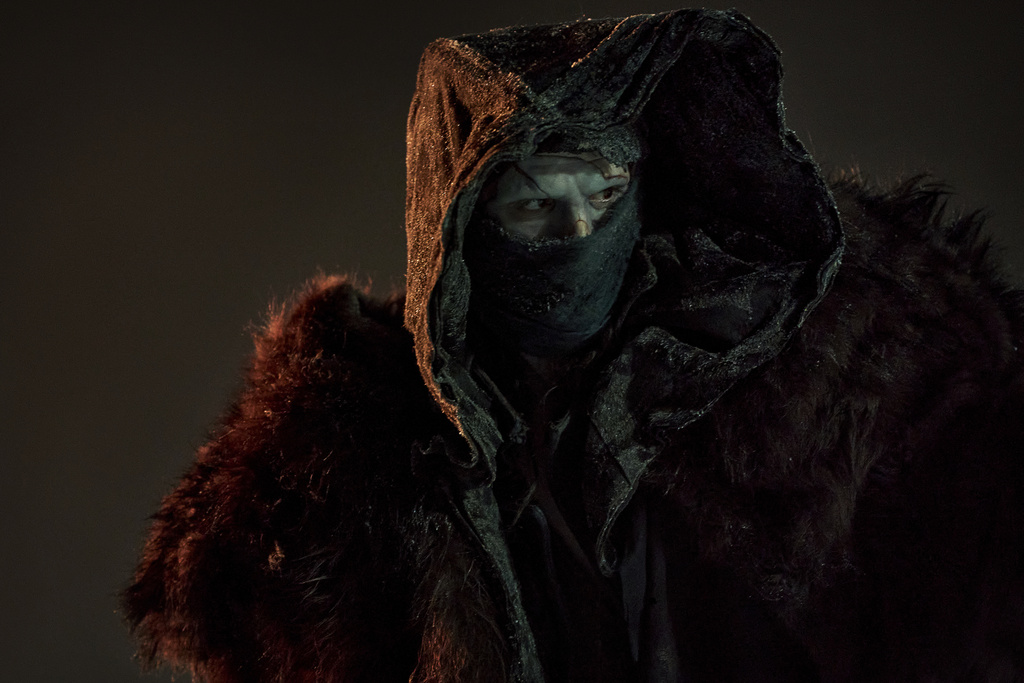 This image released by Netflix shows Jacob Elordi as The Creature in a scene from "Frankenstein." (Netflix via AP)