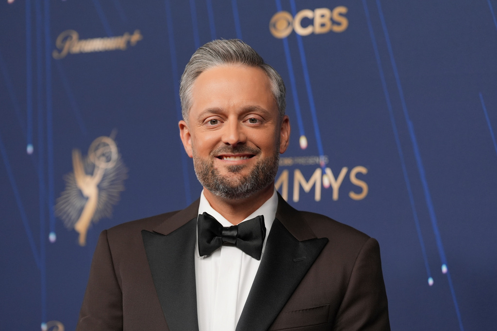 FILE - Nate Bargatze arrives at the 77th Primetime Emmy Awards on Sept. 14, 2025, at the Peacock Theater in Los Angeles. (AP Photo/Jae C. Hong, File)