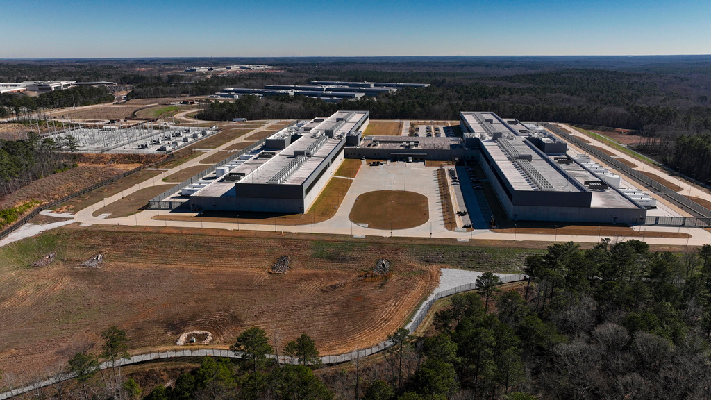 Meta's Stanton Springs Data Center is seen Tuesday, Jan. 13, 2026, in Newton County, East of Atlanta. (AP Photo/Mike Stewart)
