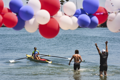 Rowers revel in beach sprints in the run-up to LA's 2028 Olympics