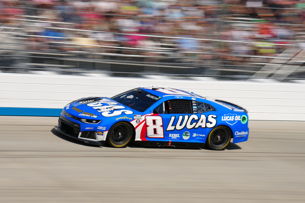 FILE - Kyle Busch drives during the NASCAR All-Star auto race at Dover Motor Speedway, Sunday, May 17, 2026, in Dover, Del. (AP Photo/Derik Hamilton, File)