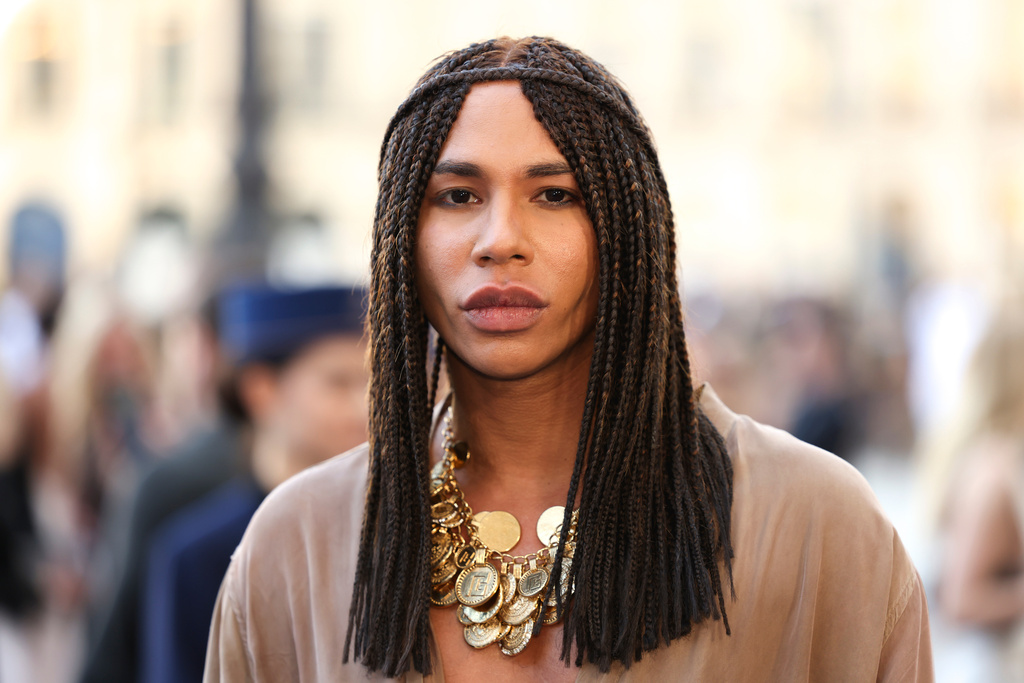 FILE - Olivier Rousteing appears at the Vogue World event in Paris on June 23, 2024. (Photo by Vianney Le Caer/Invision/AP, File)