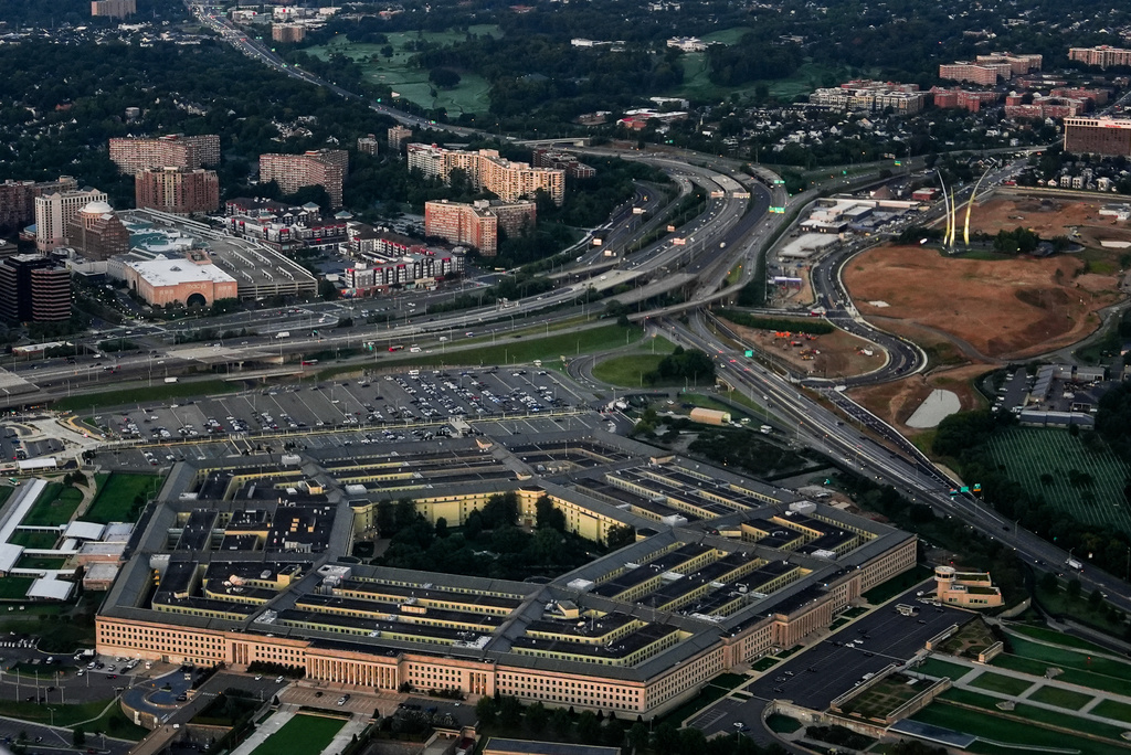 The Pentagon is seen from the air, Tuesday, Sept. 8, 2026, in Washington (AP Photo/Julia Demaree Nikhinson)