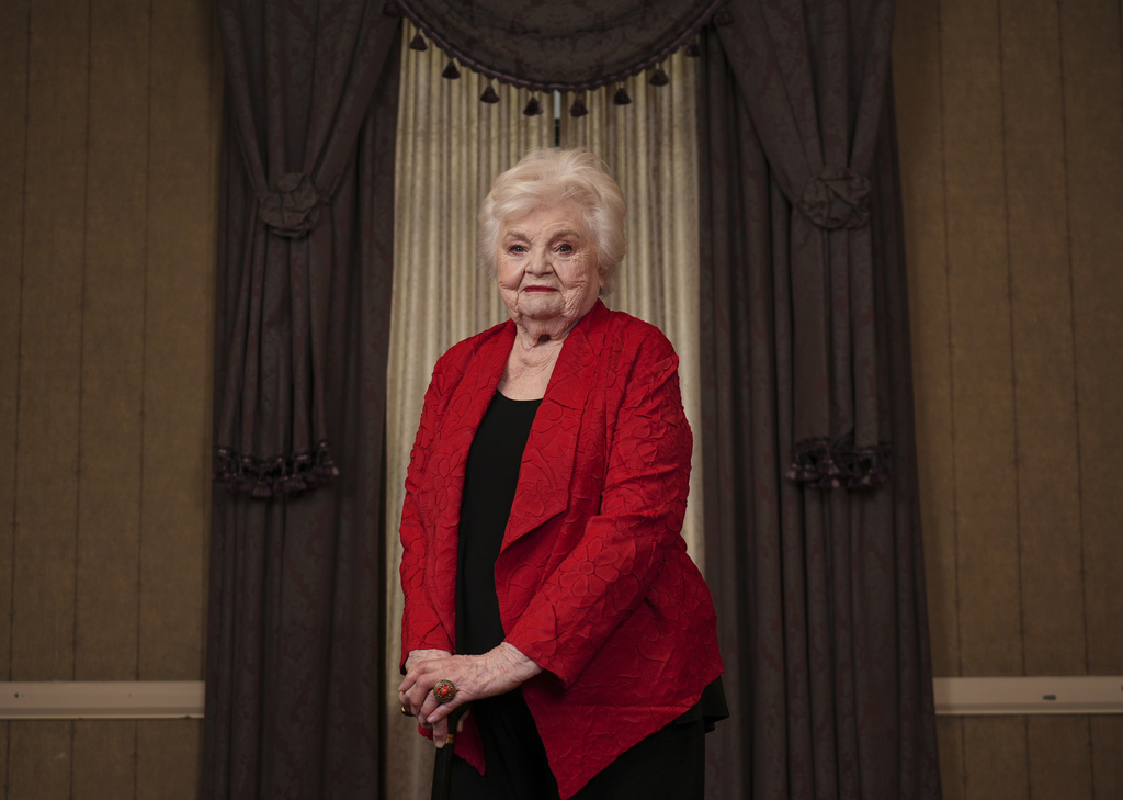 Actor June Squibb poses for a portrait to promote her film "Eleanor the Great" during the Toronto International Film Festival on Sept. 8, 2025. (AP Photo/Chris Pizzello)
