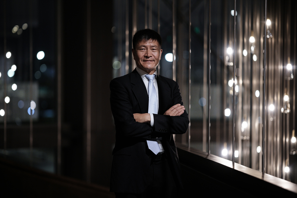 Zhou Fengsuo, a Chinese activist who was a student leader during the 1989 Tiananmen protests, poses for a portrait during an International Federation for Human Rights meeting in Bogota, Colombia, Monday, Oct. 27, 2025. (AP Photo/Ivan Valencia)