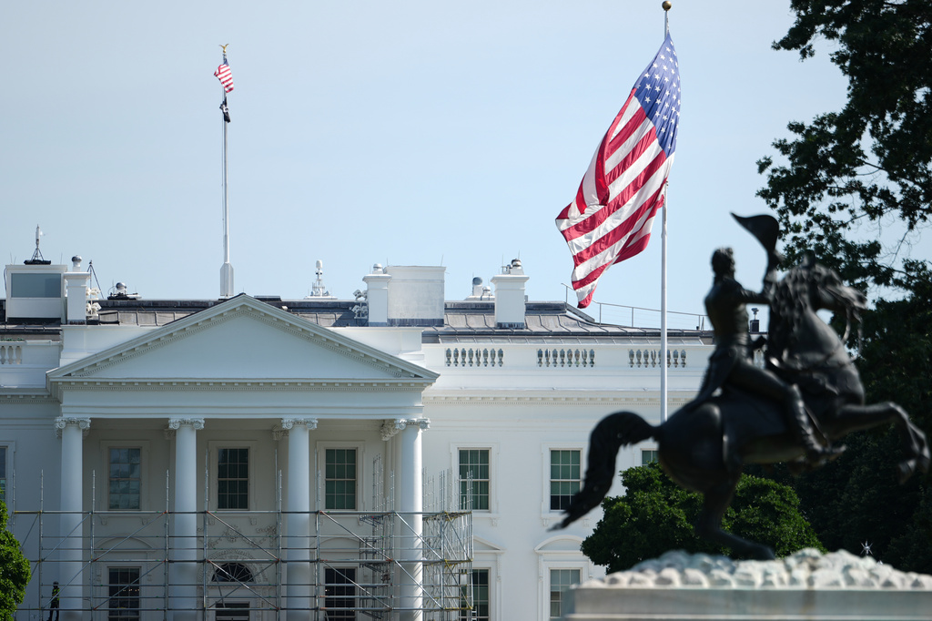 Lafayette Park and the White House are seen Tuesday, June 30, 2026, in Washington. (AP Photo/Julia Demaree Nikhinson)