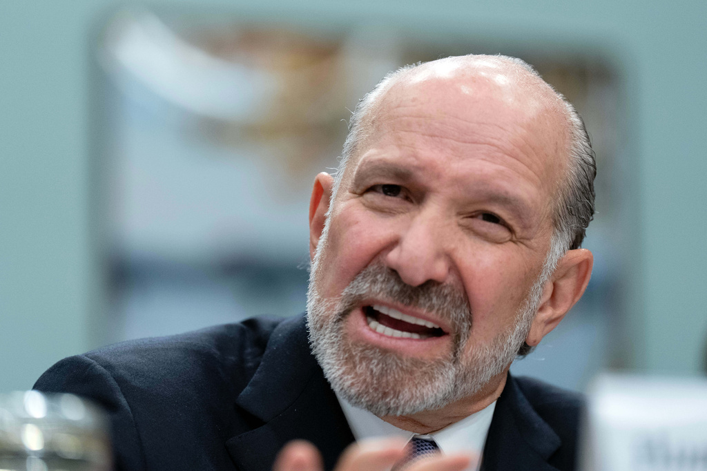 Secretary of Commerce Howard Lutnick delivers his budget estimates to the House Committee on Appropriations Subcommittee on Commerce, Justice, Science, and Related Agencies budget hearing at the Capitol in Washington, Thursday, April 23, 2026. (AP Photo/Jose Luis Magana)