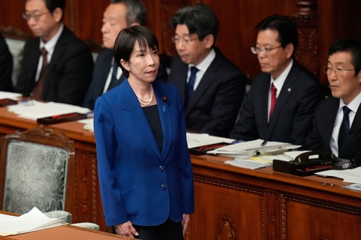 Japan's Prime Minister Sanae Takaichi stands before delivering a policy speech at the extraordinary session of parliament's lower house Friday, Oct. 24, 2025, in Tokyo. (AP Photo/Eugene Hoshiko) Japan's Prime Minister Sanae Takaichi stands before delivering a policy speech at the extraordinary session of parliament's lower house Friday, Oct. 24, 2025, in Tokyo. (AP Photo/Eugene Hoshiko)