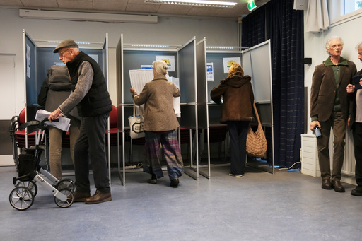 A man prepares to cast his vote at a polling station during general elections in The Hague, Netherlands, Wednesday, Oct. 29, 2025. (AP Photo/Patrick Post) A man prepares to cast his vote at a polling station during general elections in The Hague, Netherlands, Wednesday, Oct. 29, 2025. (AP Photo/Patrick Post)