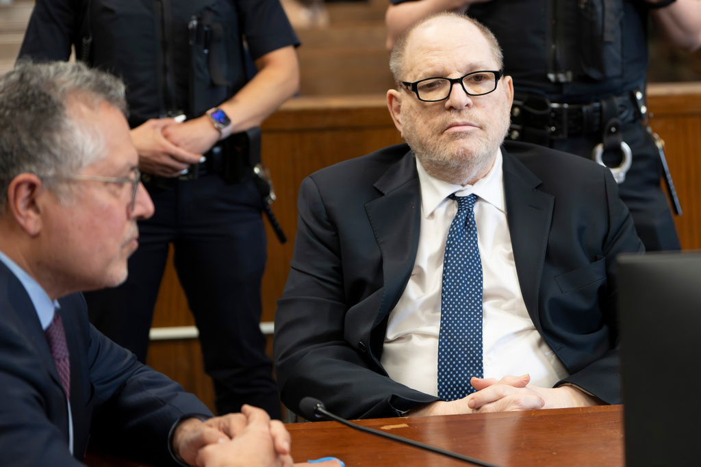 Harvey Weinstein appears in Manhattan criminal court on Friday, May 15, 2026, in New York. (Steven Hirsch /New York Post via AP, Pool)