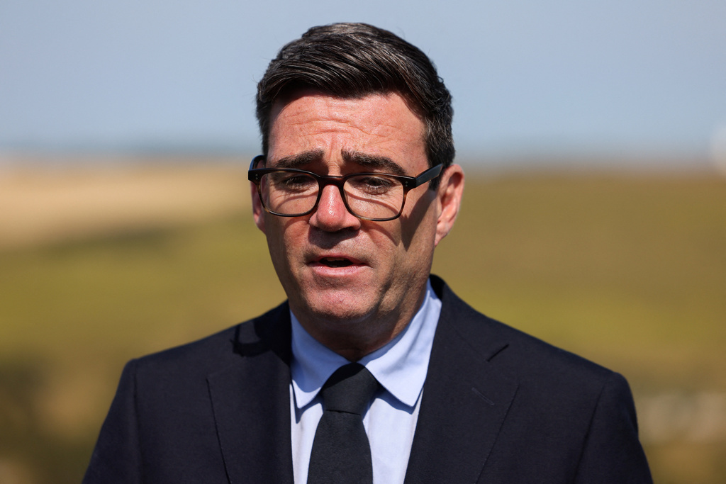 Britain's Prime Minister Andy Burnham speaks to the media during a visit to HM Coastguard Maritime Rescue Coordination Centre, in Dover, Britain, Aug. 2, 2026. (Jack Taylor/Pool Photo via AP)