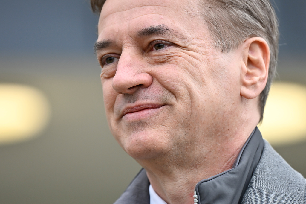 Prime Minister of Slovenia Robert Golob smiles after casting his vote at a polling station for parliamentary elections in Ljubljana, Slovenia, on Sunday, March 22, 2026. (AP Photo/Denes Erdos)