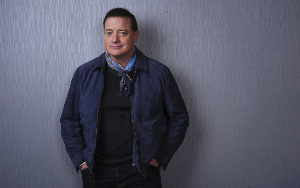 Brendan Fraser, star of the film "Rental Family," poses for a portrait during the Toronto International Film Festival on Sept. 7, 2025. (AP Photo/Chris Pizzello)