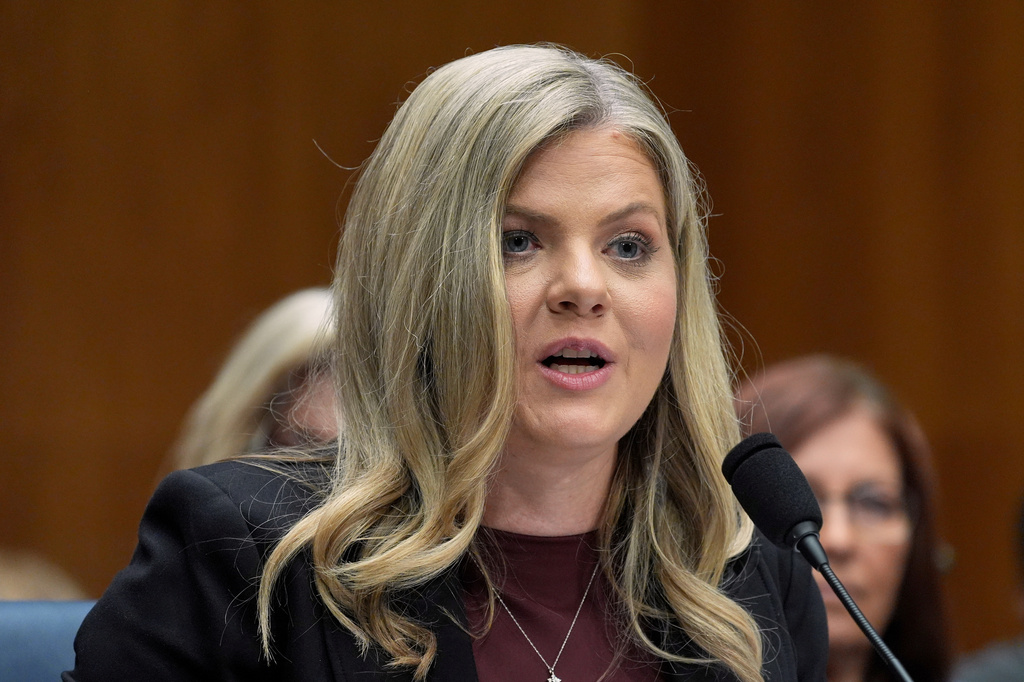Dr. Heidi Overton testifies during her nomination to be Commissioner of the Food and Drug Administration at the Senate Health, Education, Labor, and Pensions (HELP) Committee on Capitol Hill, Thursday, Sept. 24, 2026, in Washington. (AP Photo/Mariam Zuhaib)